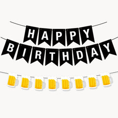 BIEUFBJI beer banner with mug pennant for stylish celebrations
