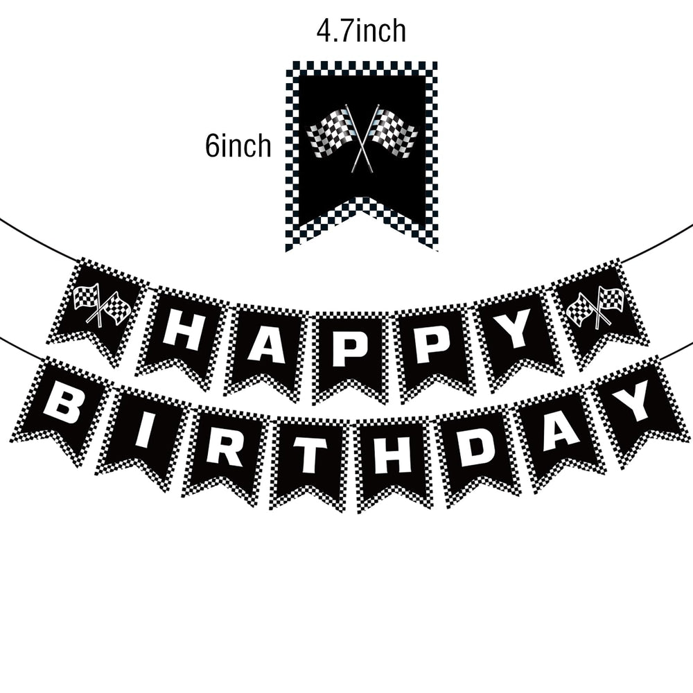 BIEUFBJI checkered banner brightens outdoor celebrations and hall decorations.