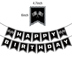 BIEUFBJI checkered banner brightens outdoor celebrations and hall decorations.