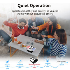 BIFTU card shuffler operating quietly for a peaceful game night
