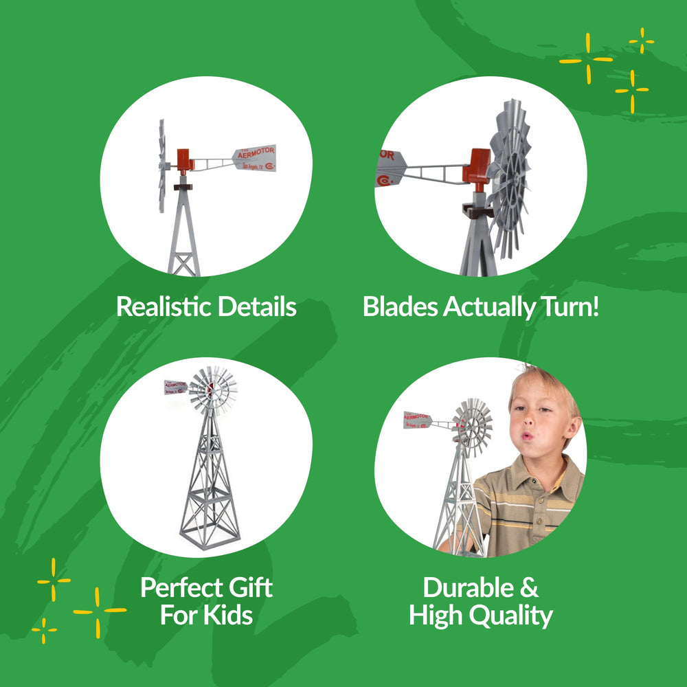 Big Country Toys Aermotor windmill close-up shows lifelike plastic texture