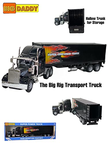 Big Daddy heavy-duty tractor trailer side profile highlights hollow trailer for storage.