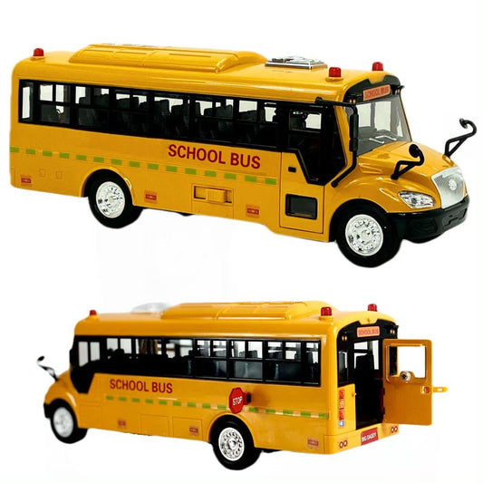 Big Daddy huge yellow school bus front view with lights for interactive play.