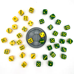 Big Discoveries Trash Dice - 40 vibrant dice for quick, colorful rounds.