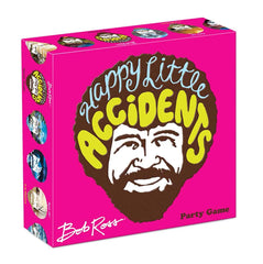 Big G Creative Bob Ross Happy Little Accidents game box showcases the colorful party set for friends.