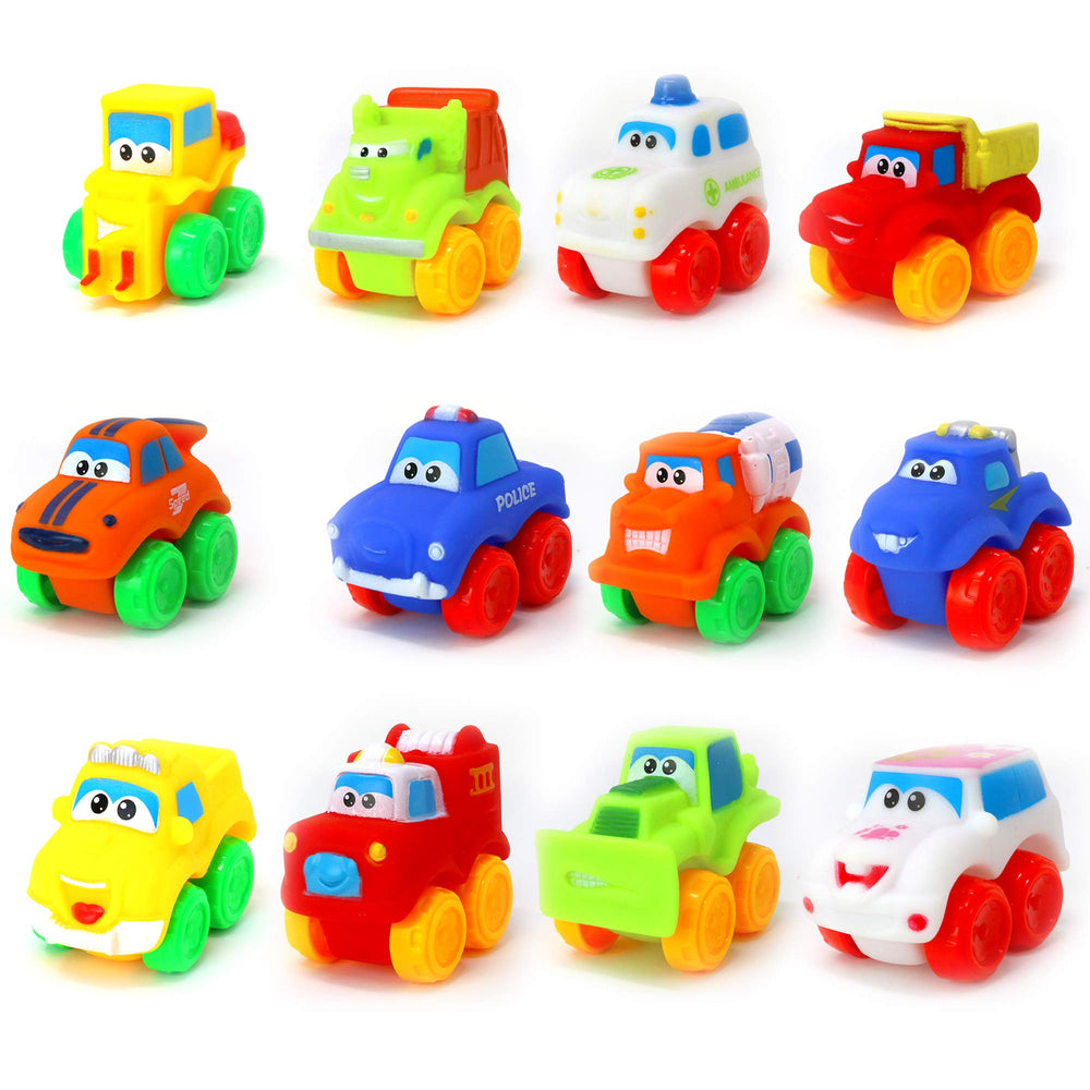Big Mo's Toys Baby Cars ambulance in bright colors for bath time play.