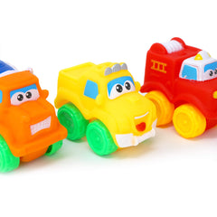 Big Mo's Toys Baby Cars fire truck promotes sensory bath play with soft rubber design.