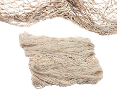 Big Mo's Toys nautical fish net table cover adds coastal ambiance for pirate or Hawaiian parties.