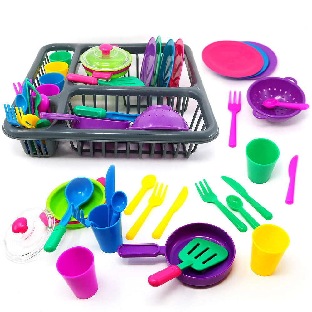 Big Mo’s Toys pretend play dishes set in a bright kitchen scene for imaginative play