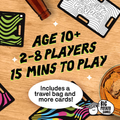 Big Potato Cards vs Gravity Pro includes extra cards and a travel bag