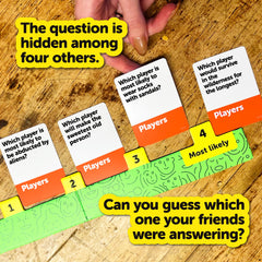 Big Potato Dumb Questions icebreaker cards spread for introductions