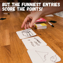 Big Potato Scrawl gameplay setup, demonstrates quick, social fun for groups.