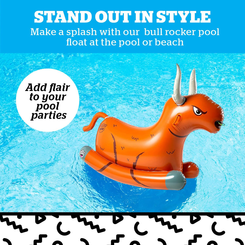 BigMouth Inc bull rocker inflated design shown in action for stable rides.