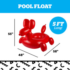 BigMouth Inc pool float with easy deflate valve for quick packing.