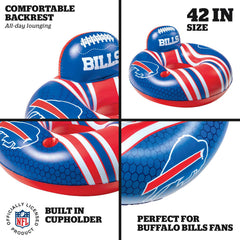 BigMouth Inc Buffalo Bills float with cupholder for drinks within reach
