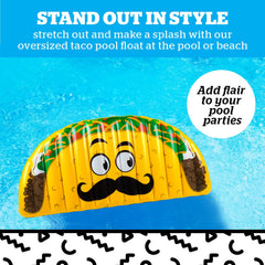 BigMouth Inc taco lounge raft enhances pool parties with eye-catching flair