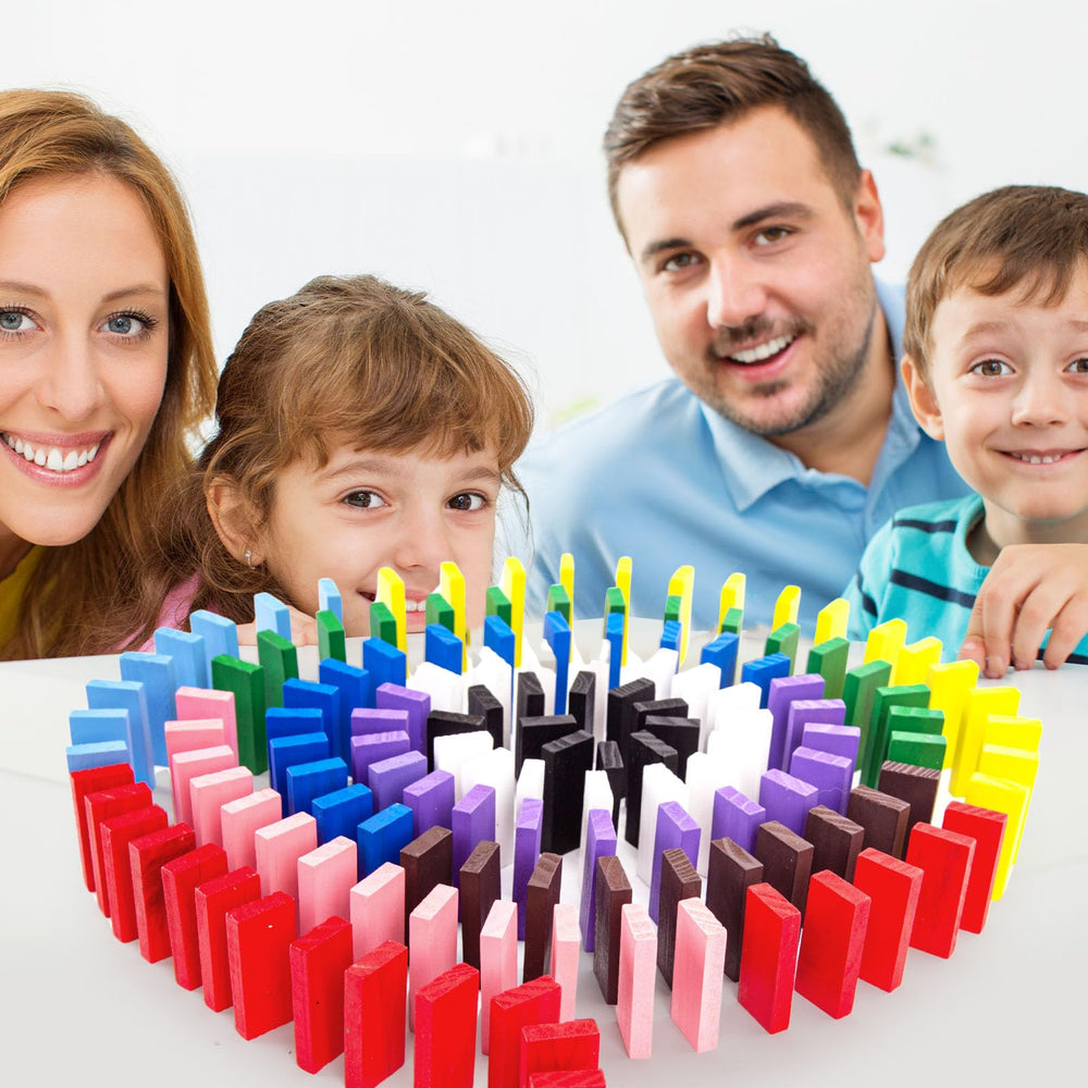 Children playing BigOtters Dominos for group fun and learning