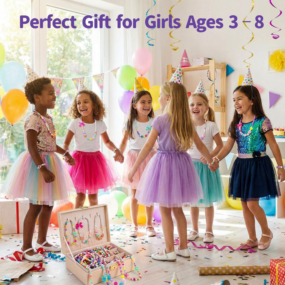 BigOtters girls jewelry elastic bracelet eases wear for kids with no assistance