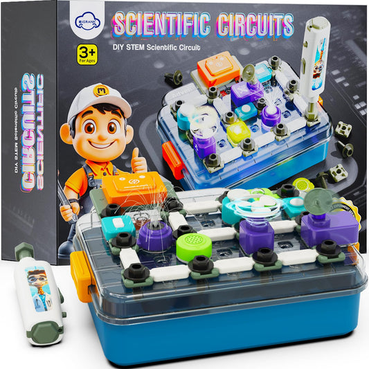 BIGRANK science kit overview with 58 circuit parts for hands-on STEM learning