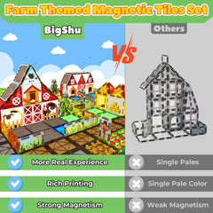 BigShu magnetic tiles with animal-patterns supporting creative play and early STEM exploration