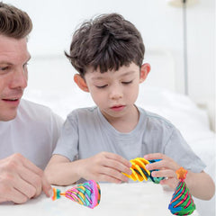 Three-piece Bigted Spiral Cone Fidget set highlighting premium 3D printed finish