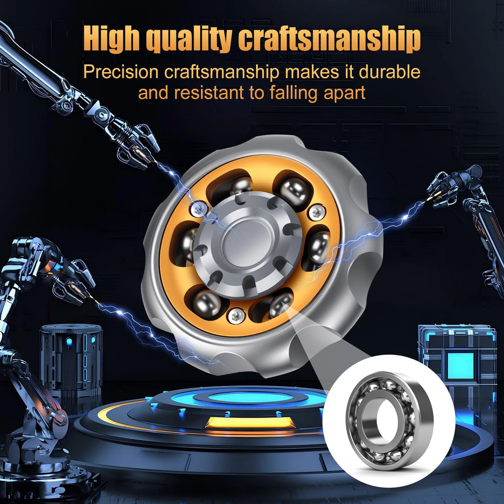 Bihevn metal precision spinner grey bearing detail emphasizes smooth rotation