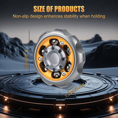 Bihevn metal precision spinner grey side angle highlights compact portability
