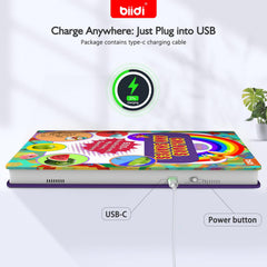 Biidi durable pages with Type-C charging for long-lasting use.