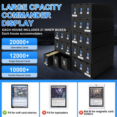 BILIPLE commander-display setup highlights quick identification of card sets.
