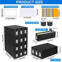 BILIPLE large capacity card box illustrating ample space for sleeved cards