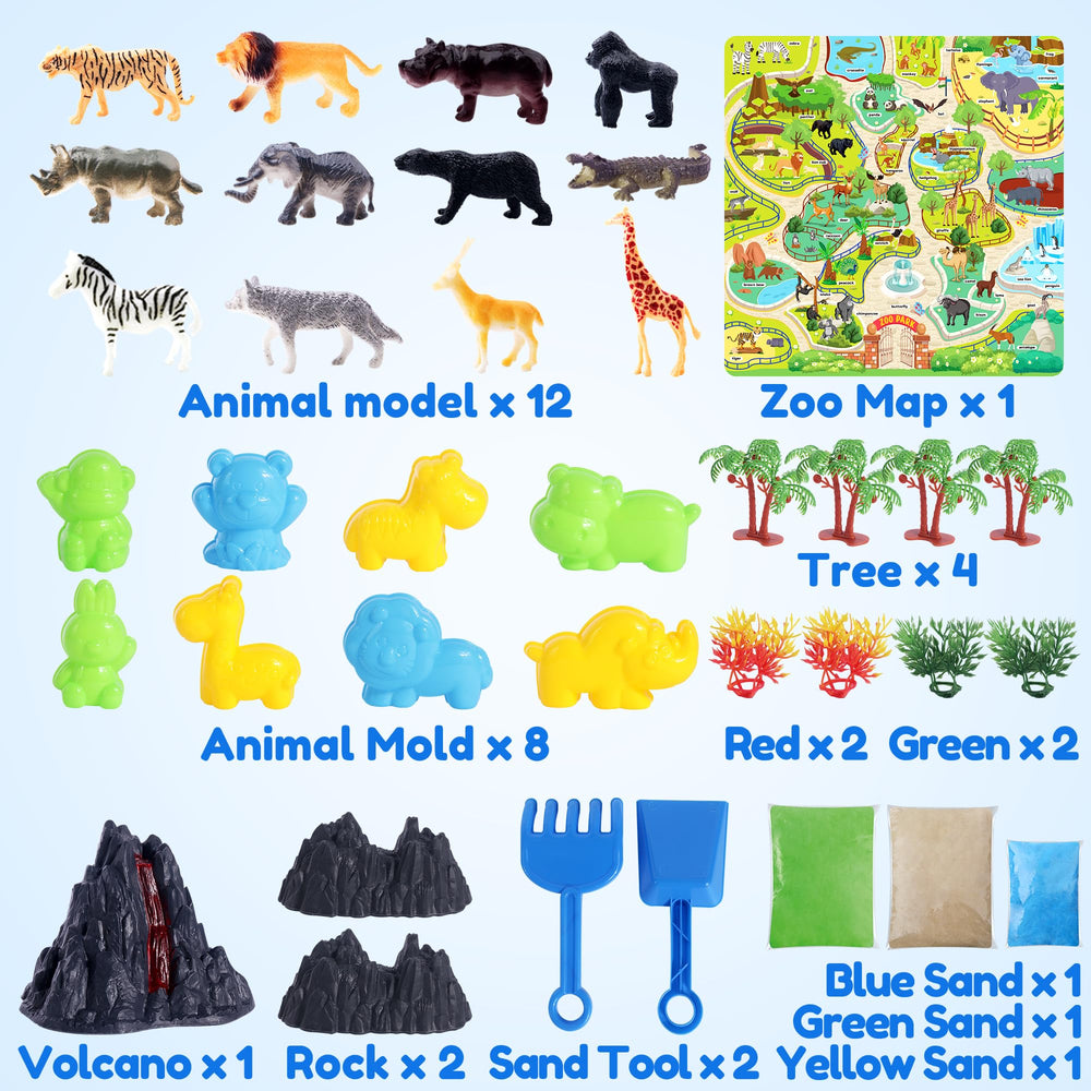 Billeeit three-color sand creates lifelike landscapes for fields, deserts, and waters.