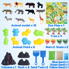Billeeit three-color sand creates lifelike landscapes for fields, deserts, and waters.