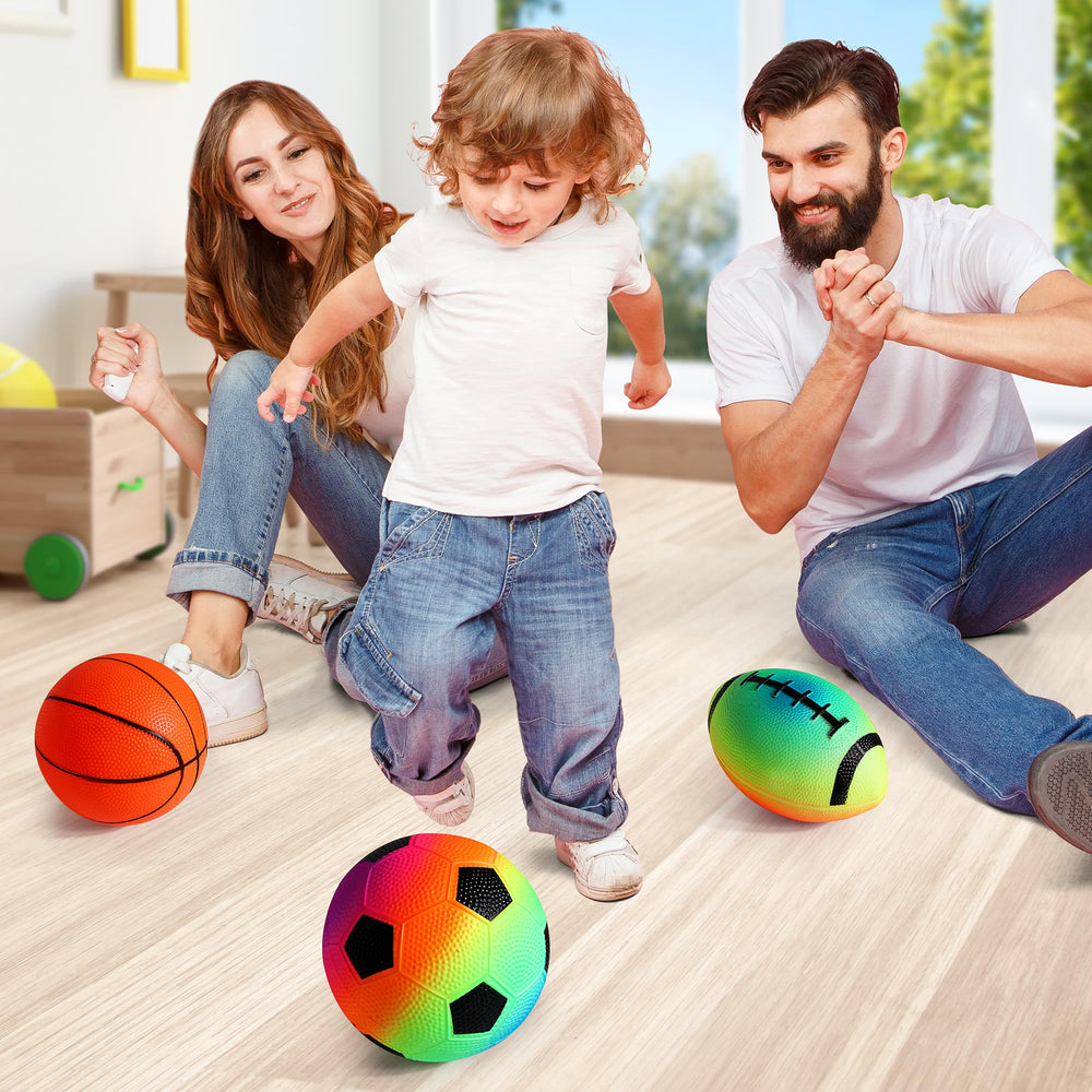 Billeeit durable soft PVC balls withstand backyard play and mud.