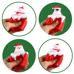 BILLMOSS chimney squishy snowman head pop-up toy ideal for classroom prizes