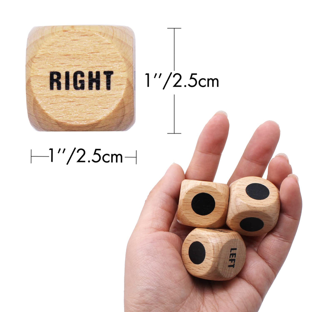 Bilywey beech wood dice emphasize durable construction for repeated play