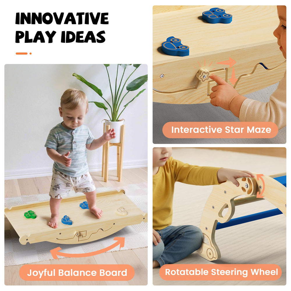 Bimomiki Pikler triangle open play area for active imagination.