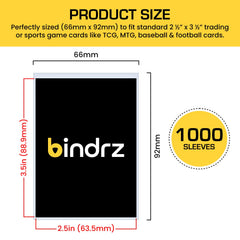 Bindrz high-clarity polypropylene sleeves showcase card details while resisting moisture and scratches