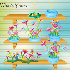 BIRANCO Flower Garden Building Set garden pots help kids organize their mini garden.
