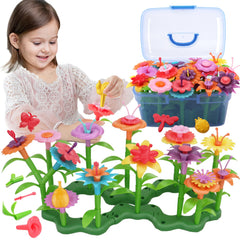 BIRANCO flower garden building toys colorful pieces ready for pretend arranging.