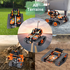 BIRANCO STEM 3in1 forms image displays racer, tank, and robot options