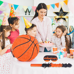 Birchio basketball pinata in action at a sports themed party.
