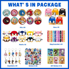 Birthday Party Supplies Kit face stickers provide playful accents for photos and keepsakes