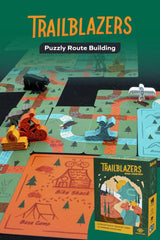 A spread of Trailblazers cards highlights quick rounds and compact travel-friendly setup
