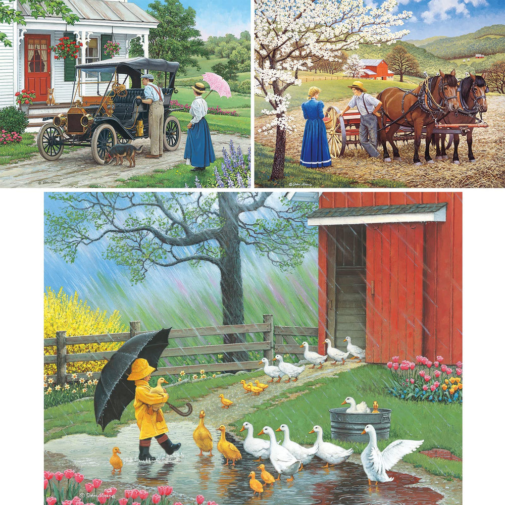 Bits and Pieces A Good Day for Ducks puzzle artwork, perfect for conversation starters.