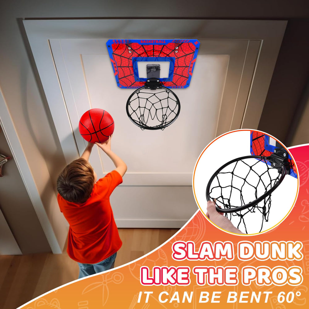 Biulotter spring-loaded dunk rim delivers authentic feel in small rooms.