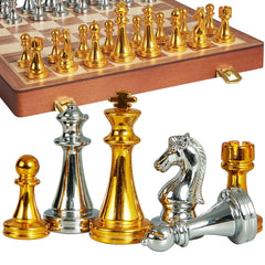 BIVOMON folding chess board 12-inch, open view for quick on-the-go games.