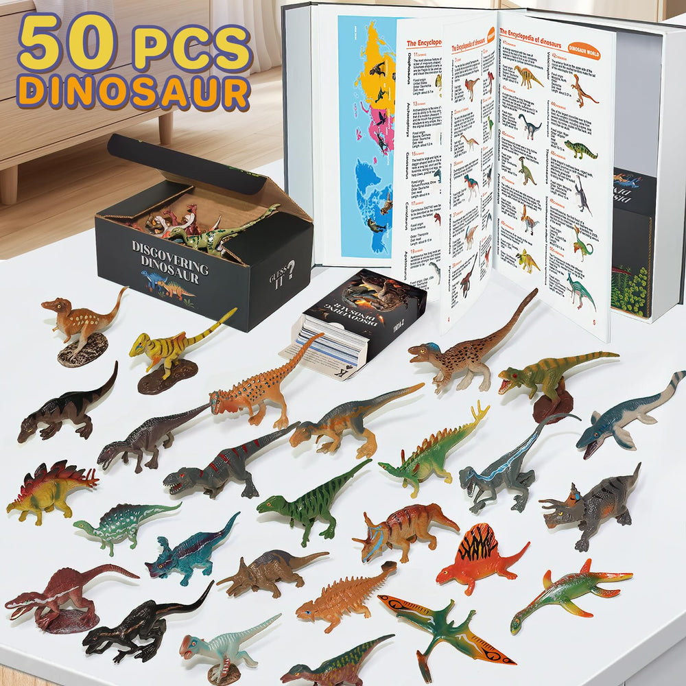 BIWASE kids playing dinosaur toy set encourages storytelling and creativity.