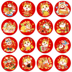 BIZIBAFF 160pcs Lunar New Year stickers for candy wrappers and gift tags.