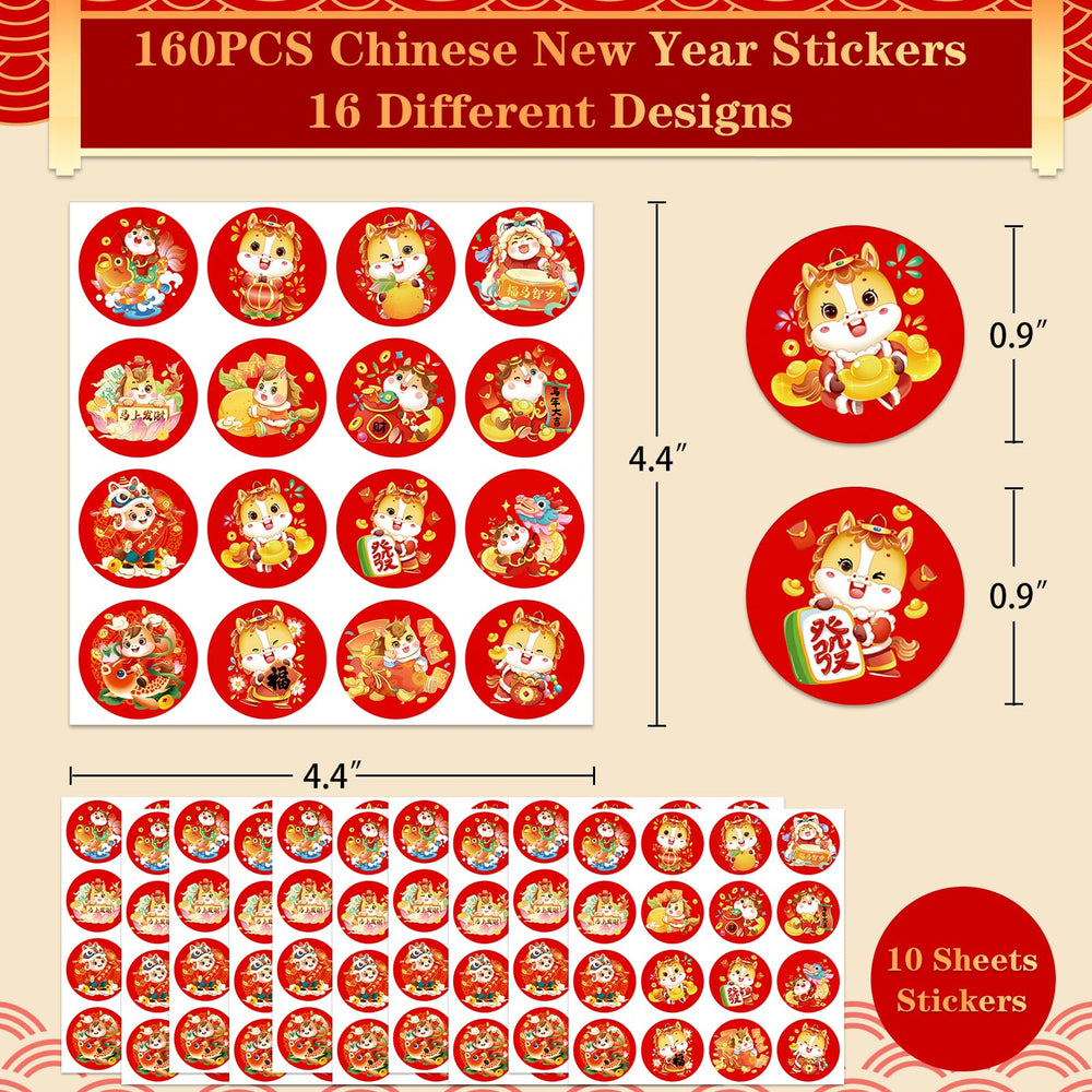 BIZIBAFF 0.9-inch stickers add a polished look to red envelopes.