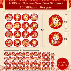 BIZIBAFF 0.9-inch stickers add a polished look to red envelopes.